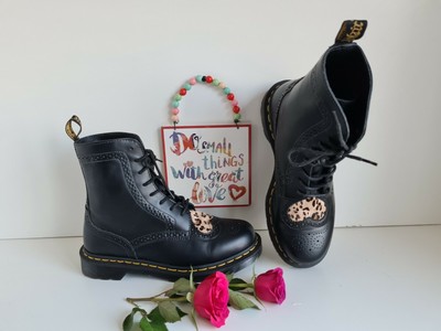 RARE Dr Doc Martens Bentley II panther leopard heart black UK 6 EU 39 US 8  | eBay