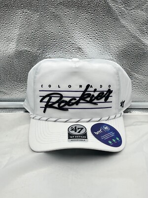 Colorado Rockies MLB '47 Brand White Script Hitch Rope