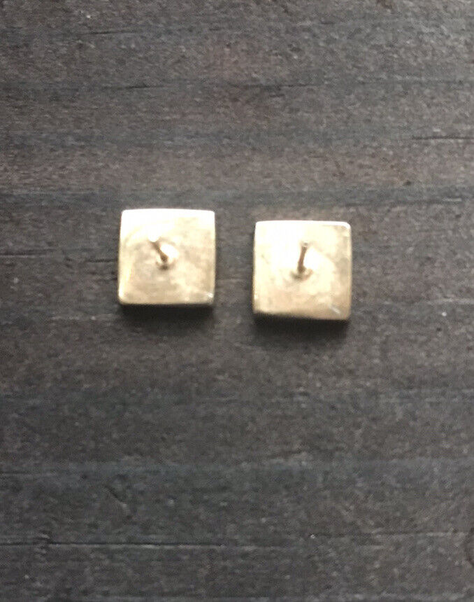 14k Gold Lapis Lazuli Square Post Earrings - image 4