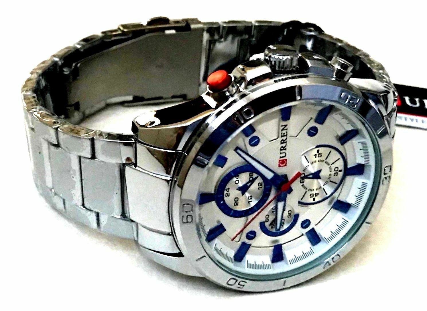 Mens Dress Watch Curren M8275 Silver Metal Band and Dial Mens  