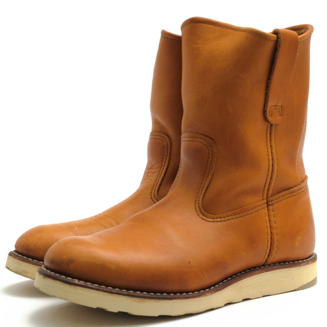 Red Wing Pecos Boots Shoes Men'S Leather Genuine Brown 9866