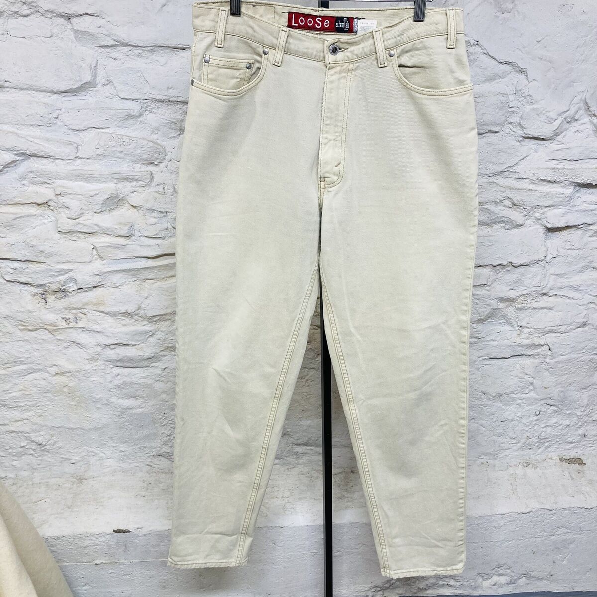 Vintage Levis Silvertab Loose Cream Denim Jeans 90's USA Vintage Levis Silvertab Loose Cream Denim Jeans 90's USA