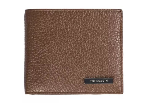 Portefeuille Trussardi Marron - Neuf Avec étiquettes, Pour Billets Et Documents, Style Classique