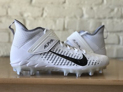 Nike Alpha Menace Pro 2 Mid White Black Football Cleats PE  display picture 2