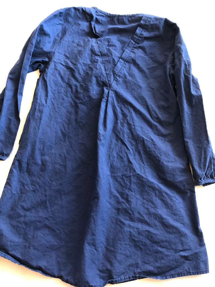 Túnica Bordada Floral Vestido Repujado Azul Marino Dependiendo del Horizon - L Foto 2 de 4