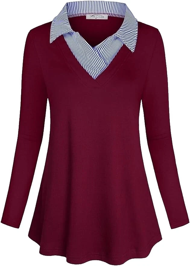 Camisas de negocios de poliéster Line para Mujeres