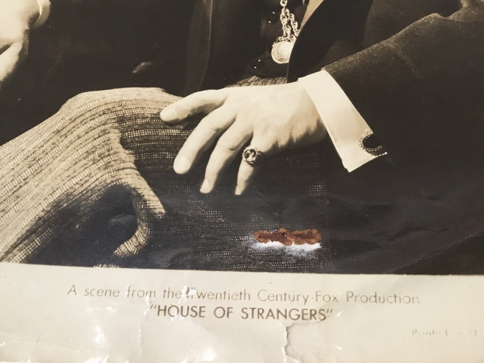 TWENTY CENTURY FOX PHOTO MOVIE 1949  HOUSE OF STRANGERS Edward G. Robinson