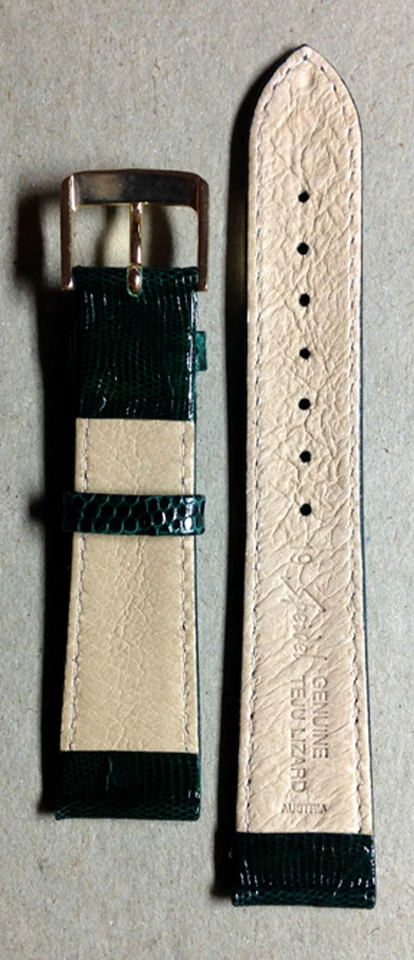 19mm SPEIDEL GENUINE LIZARD DARK GREEN WATCH BAND! GREAT ITEM! - Image 2 of 3