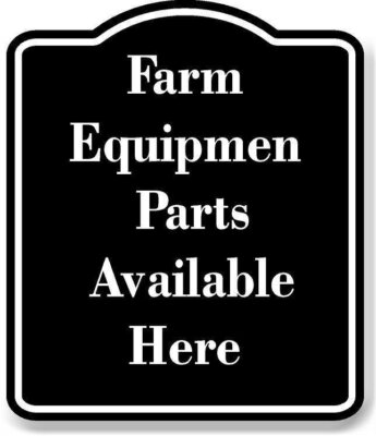 Farm Equipment Parts Available Here BLACK Aluminum Composite Sign