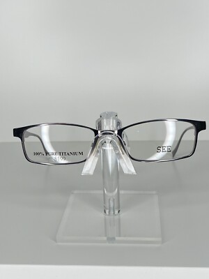 AUTHENTIC SEE EYEGLASSES SEE 3715 TITNIUM COL. SHNY GUN