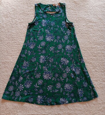 Ann Taylor Loft Petites Floral Sleeveless Dress Green Size XSP