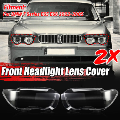 2x Scheinwerferglas Streuscheibe Gehäuse Für BMW 7ER E66 E65 2002 2003 2004 2005