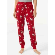 Joyspun Women's Hacci Knit Sleep Joggers-Red Deer-3X 22W/24W -NWT