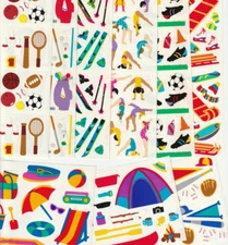 Vintage Mrs Grossman Sports Equipment & Outdoor Fun Stickers  - YOU PICK