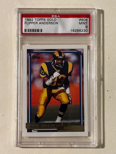 PSA 9 - 1992 Topps Gold #604 Willie *Flipper* Anderson LA Rams POP 2 No higher