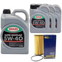 MotoröL Set SAE 5W-40 Vollsynth Meguin 8 Liter + ÖLfilter FüR Audi A6 Avant S6