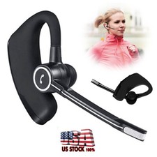 Wireless Earpiece Bluetooth Noise Cancelling Headset Ear hook Earbud Microphone
