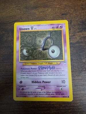 Unown 89/105 Pokemon Neo Destiny 