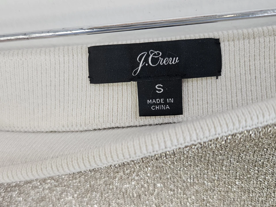 J. Crew Gold Lurex Stretch Pencil Skirt Size S SHIMMERS - Image 2 of 4