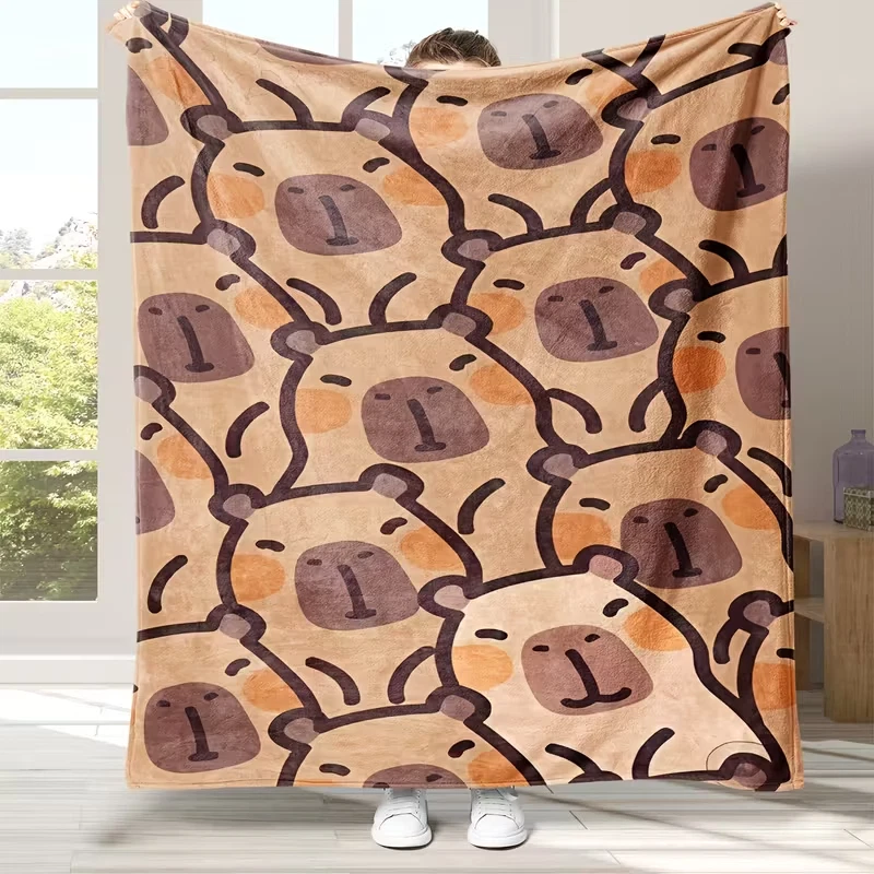 Capybara Soft Fleece Blanket – Christmas Gift