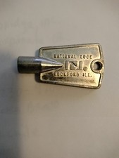 Vintage National Lock Freezer Key Four Point Shaped