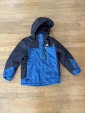 Gerry Boys Ski Snow Winter Jacket Size 10 12 Medium Blue Black Removable Hood