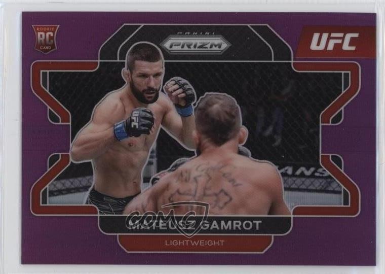 2022 Panini Prizm UFC Purple Prizm 141/149 Mateusz Gamrot #66 i5f