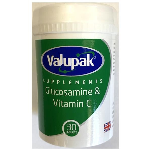 6 x Valupak Glucosamine & Vitamin C 30 Tablets