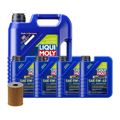 9L Liqui Moly Synthoil Energy A40 0W-40 Hengst Oil Change Kit for Porsche V6 V8