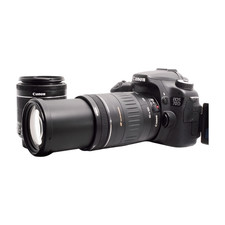 Canon EOS 70D Double Zoom Kit Digital SLR 18-55 90-300 Wi-Fi Set Auth Japan