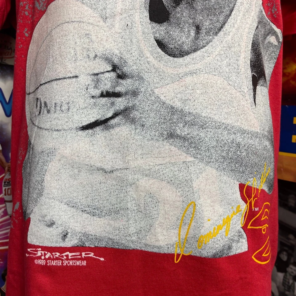 Camiseta Vintage Atlanta Hawks 1989 Dominique Wilkins Starter NBA Tamanho Médio - Imagem 3 de 4