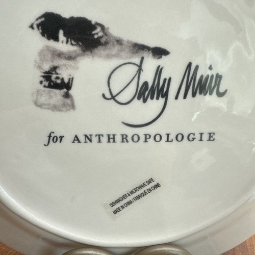 Rare Anthropology Sally Muir Dog-a-Day Dessert Plate Whippet in Color Mint - Picture 5 of 5