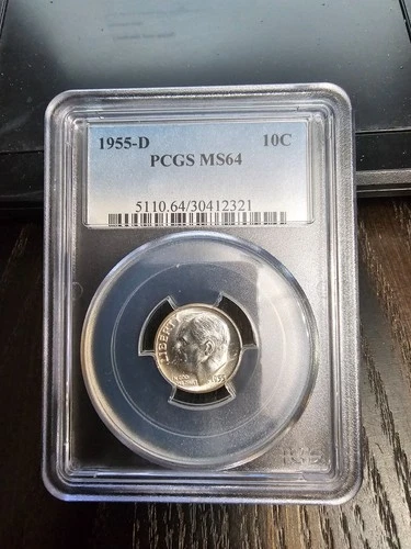 1955-D PCGS MS64 SILVER Roosevelt Dime