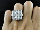 3Ct Round Cut Lab-Created Diamond Men's Engagement Ring 14k White Gold Plated