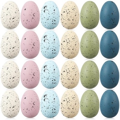 36 Pcs Easter Speckled Eggs Small Plastic Speckled Eggs Mini Decorative for DIY 