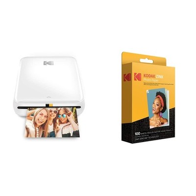 Kodak 2''x3'' Premium Zink Photo Paper (100 Sheets) & Step Wireless Mobile Phot...