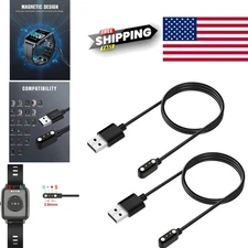 Magnetic Smart Watch Charger Cable 2 Packs USB Compatible with Multiple Models