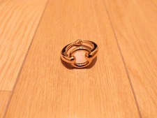 Unused Hermes Gold Brass Scarf Ring 2cm Inner Diameter Vintage Jewelry