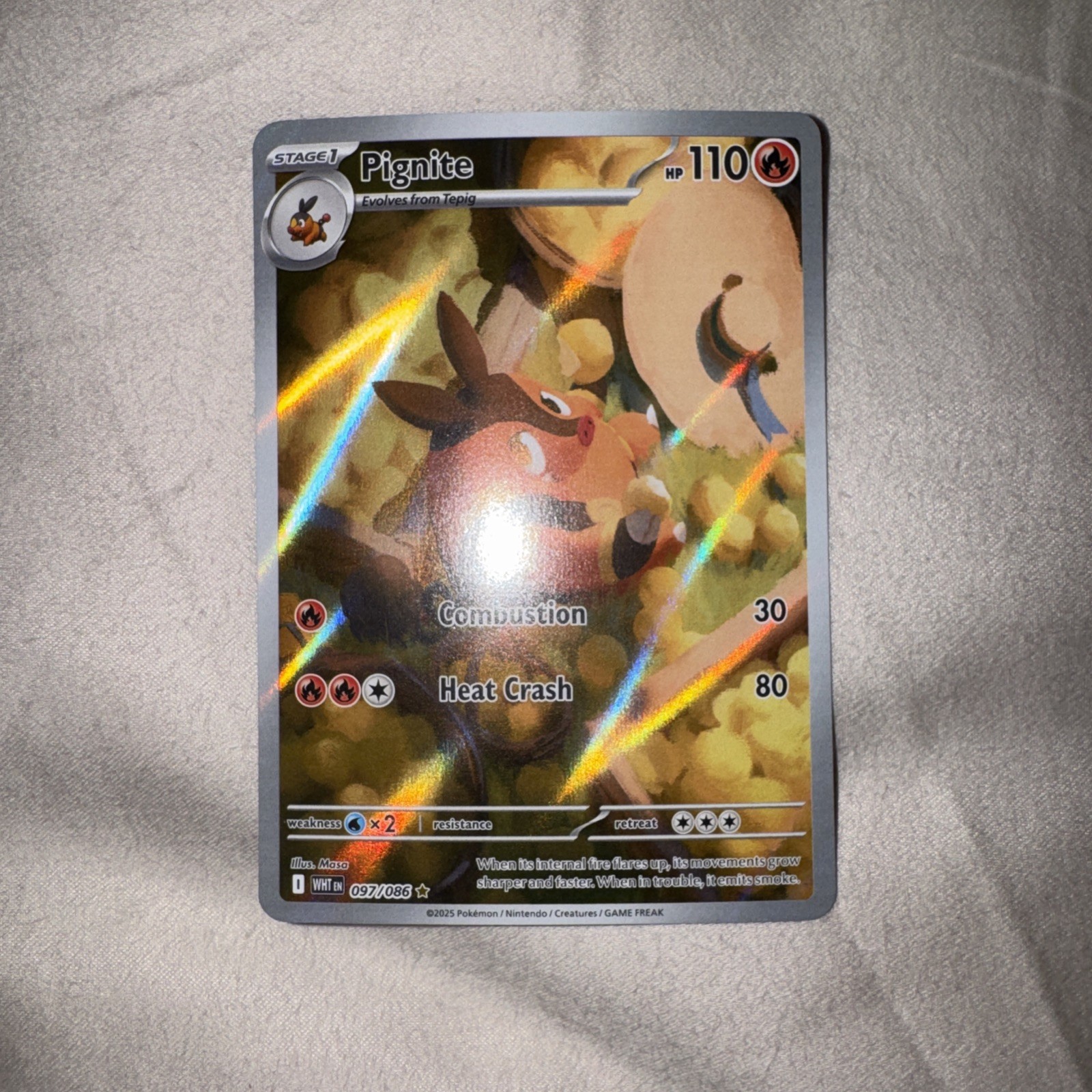 Pignite 097/086 Sv: White Flare Holo NM