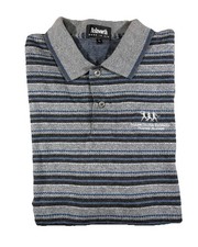 VTG MLB Players Alumni Ashworth Striped Polo Shirt 80s Made In USA • Size XL