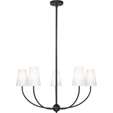 Z-Lite 3040-32MB Shannon 5 Light 32 inch Matte Black Chandelier Ceiling Light