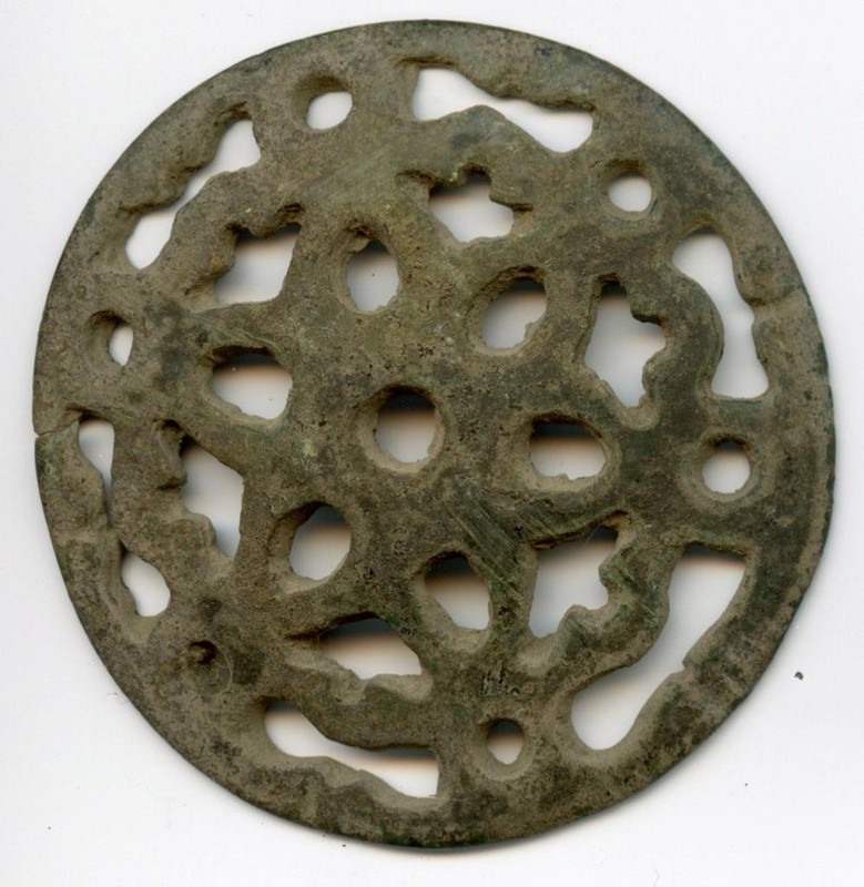 (P4) Russian Far East, Big Bronze openwork amulet. 55.4 mm