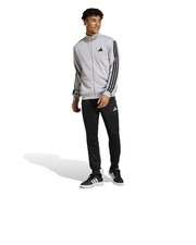  Tuta Intera Completa Tracksuit UOMO Adidas Basic 3-Stripes French Terry Grigio