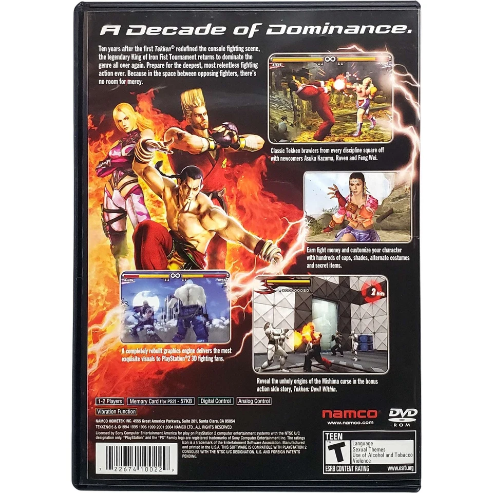 Tekken 5 Greatest Hits - Sony Playstation 2 PS2 Probado Auténtico Garantía de 1 año Foto 2 de 4