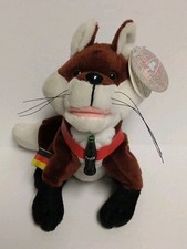 Vintage Coca-Cola Germany FANNIE Fox Plush Stuffed Animal Beanie NWT 1999