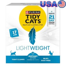 Multi-Cat Clumping Cat Litter Lightweight Deodorizing 17 lb Box Odor Control New