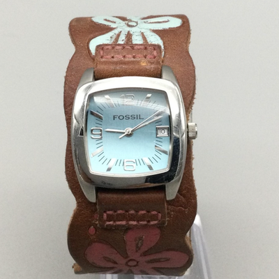 Fossil Genuine Leather Watch Flower floral Fossil Women main image 4