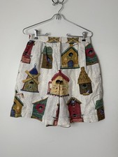 Vintage Buckles brand 100 cotton birdhouse high waisted shorts size S