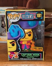 Funko POP! Disney CAPTAIN HOOK #1081 ¡EXCLUSIVO Blacklight! Figura Vinilo 