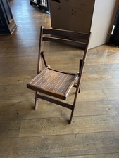 Rustic Folding Wooden Dining Chairs — Bulk Job Lot of 180 — Restaurant/Event Use